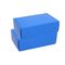 Коробка голубой складчатости рифленая пластиковая с логотипом OEM крышки
